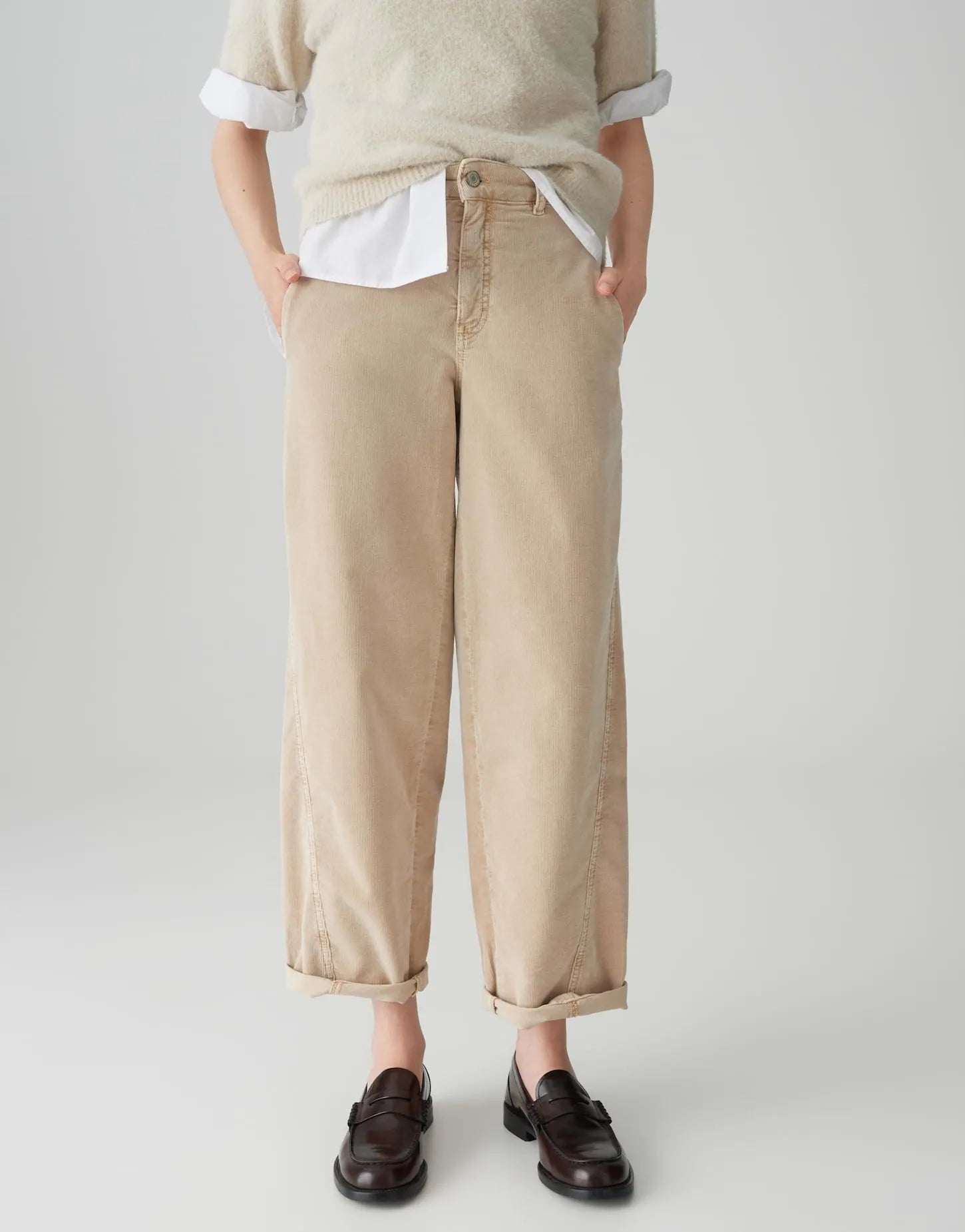 Opus Damen Jeans beige