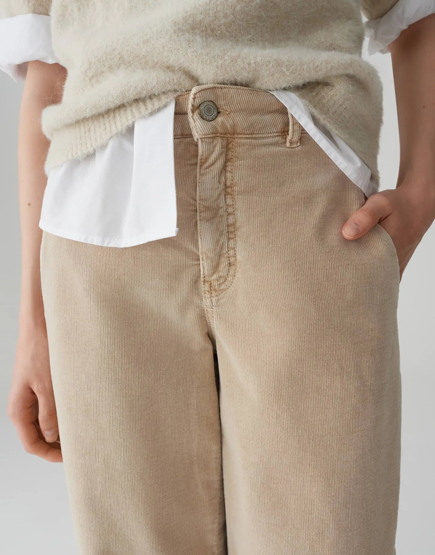 Opus Damen Jeans beige