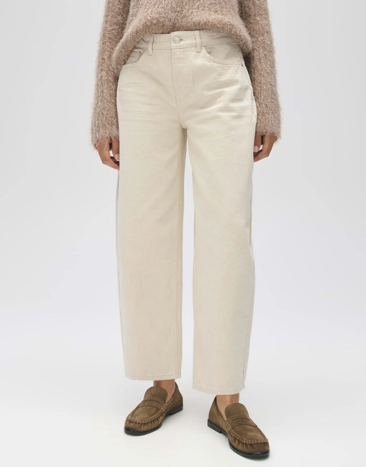 Opus Damen Jeans Lolah natural