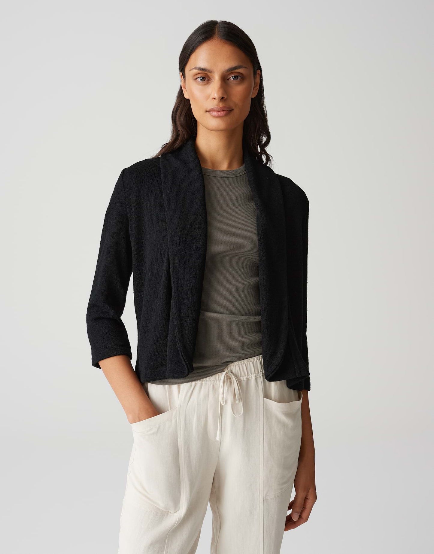 Opus Damen Cardigan Sandrine breeze schwarz