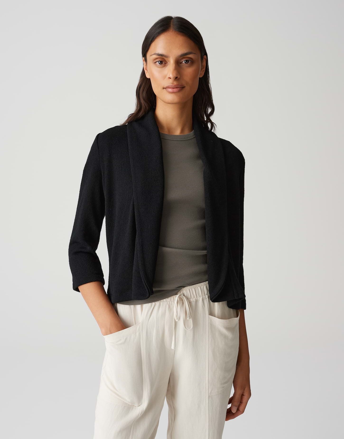 Opus Damen Cardigan Sandrine breeze schwarz