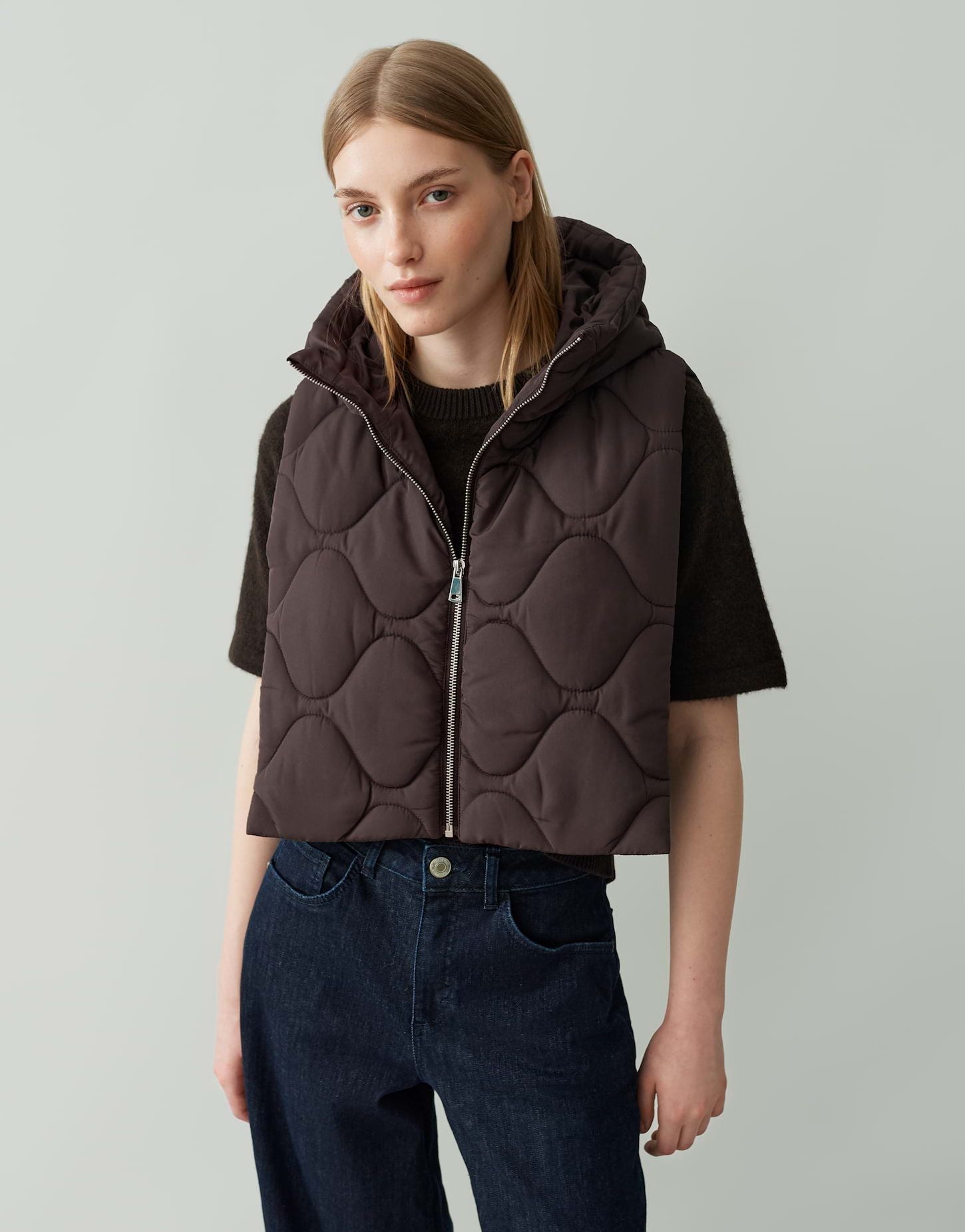 Opus Damen Weste Arauti flow braun