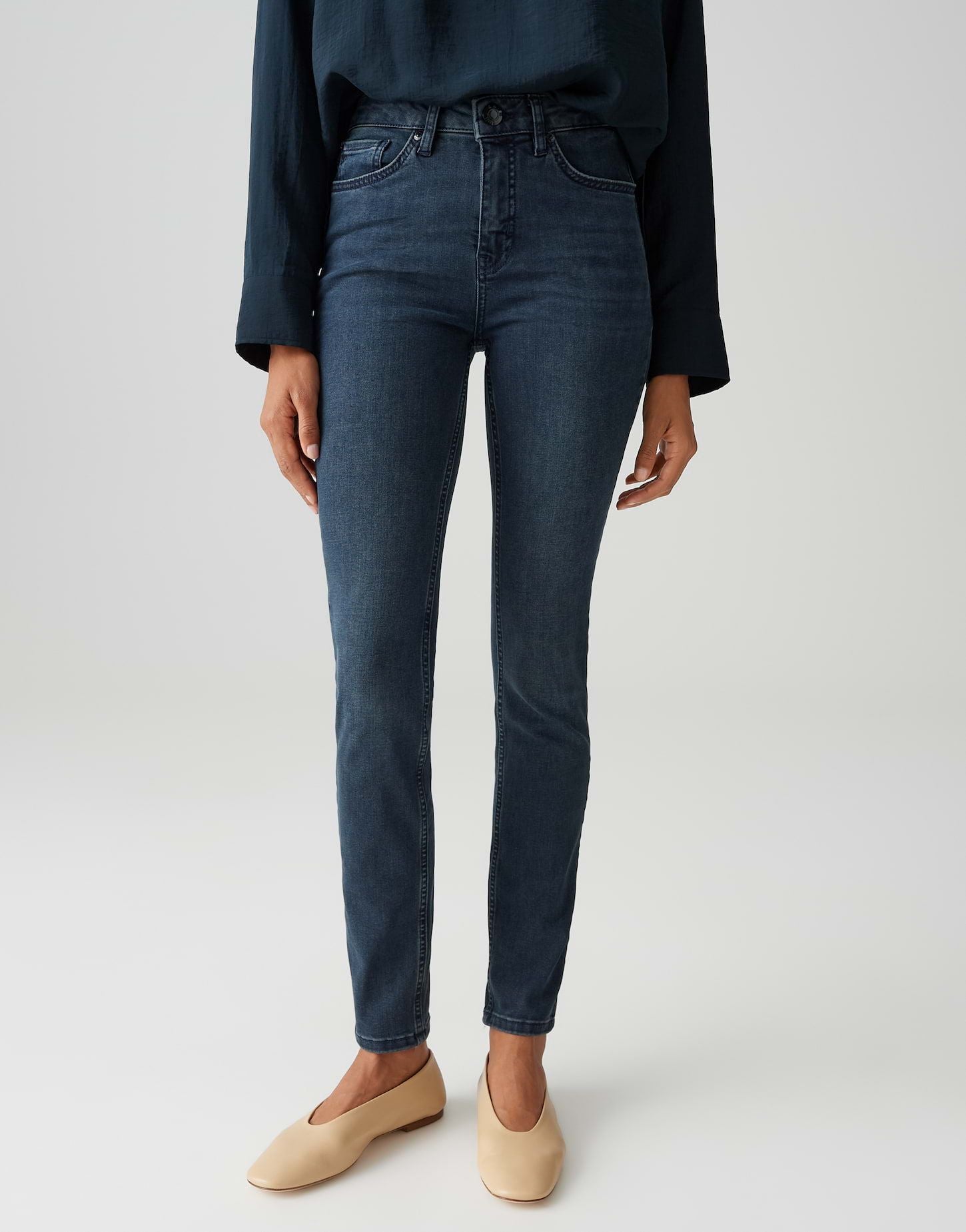 Opus Damen Elma Jeans blau