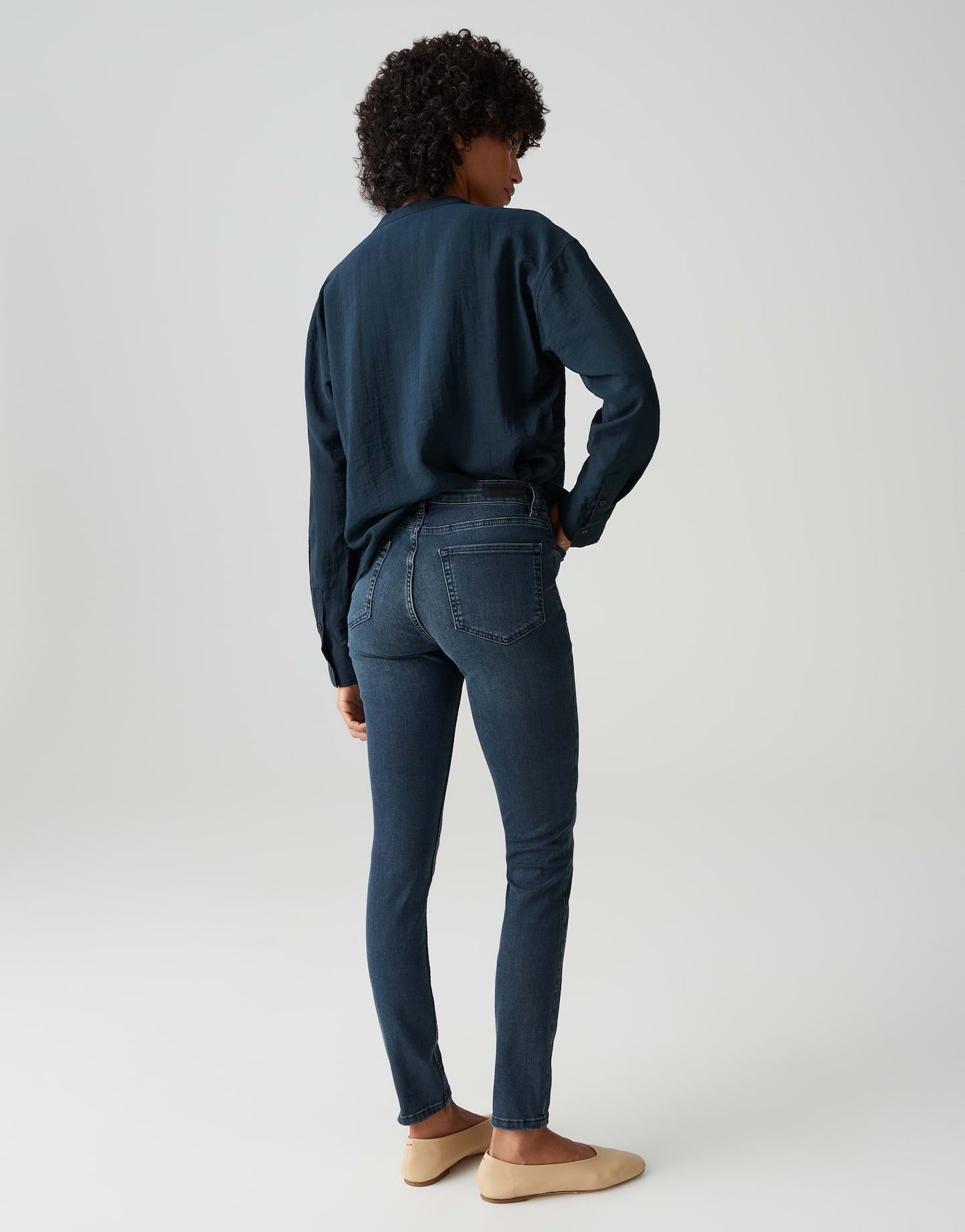 Opus Damen Elma Jeans blau