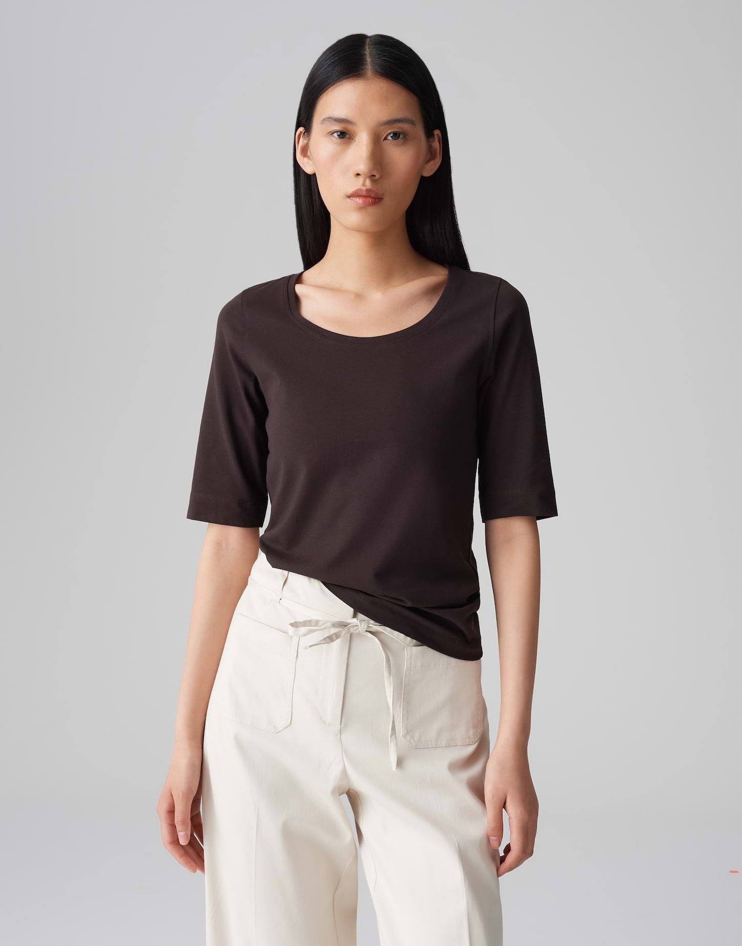 Opus Damen Shirt Serta braun