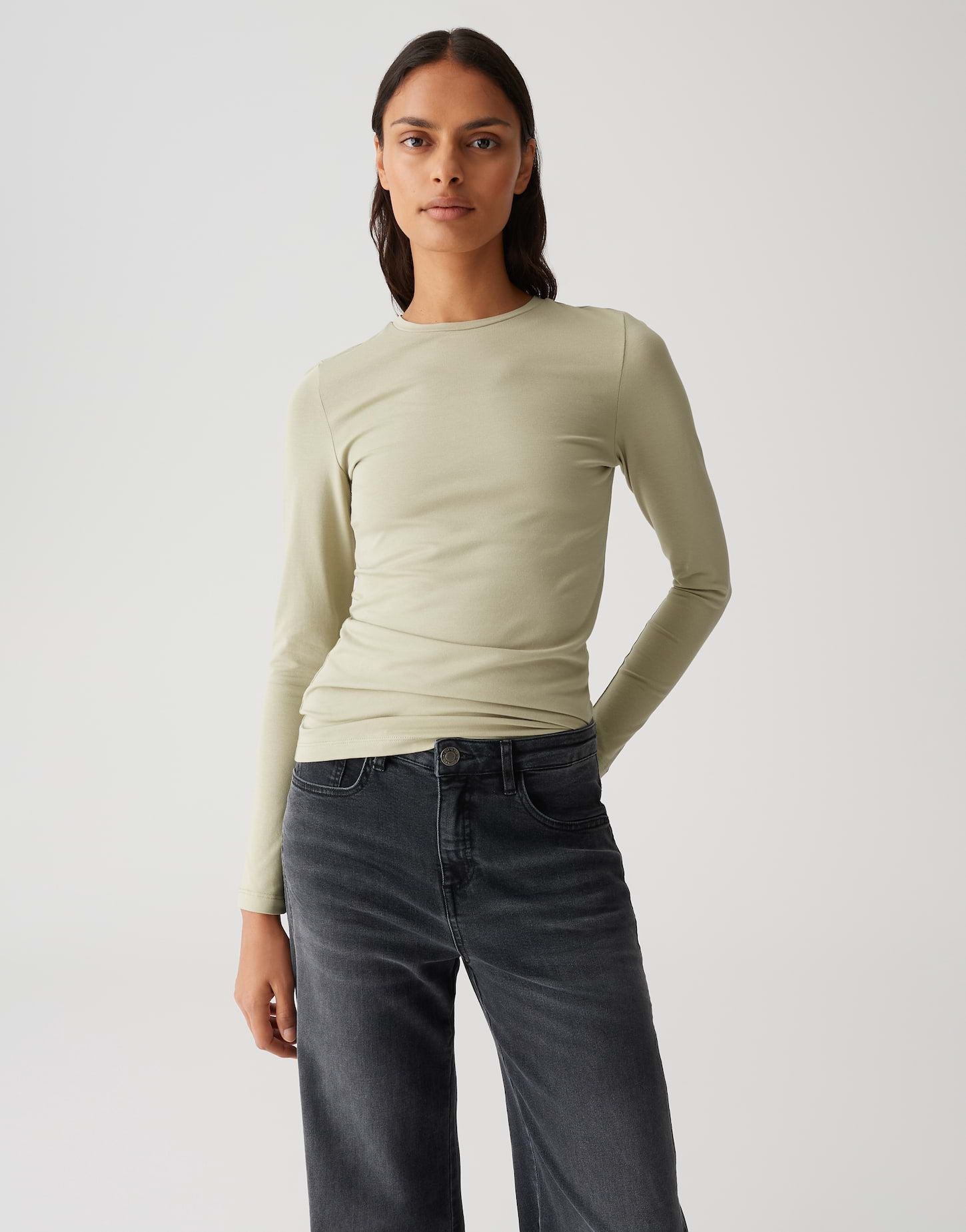 Opus Damen Shirt Smilla grün