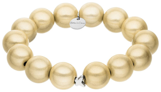 Ella in Love Damen Perlenarmband 14 mm gold