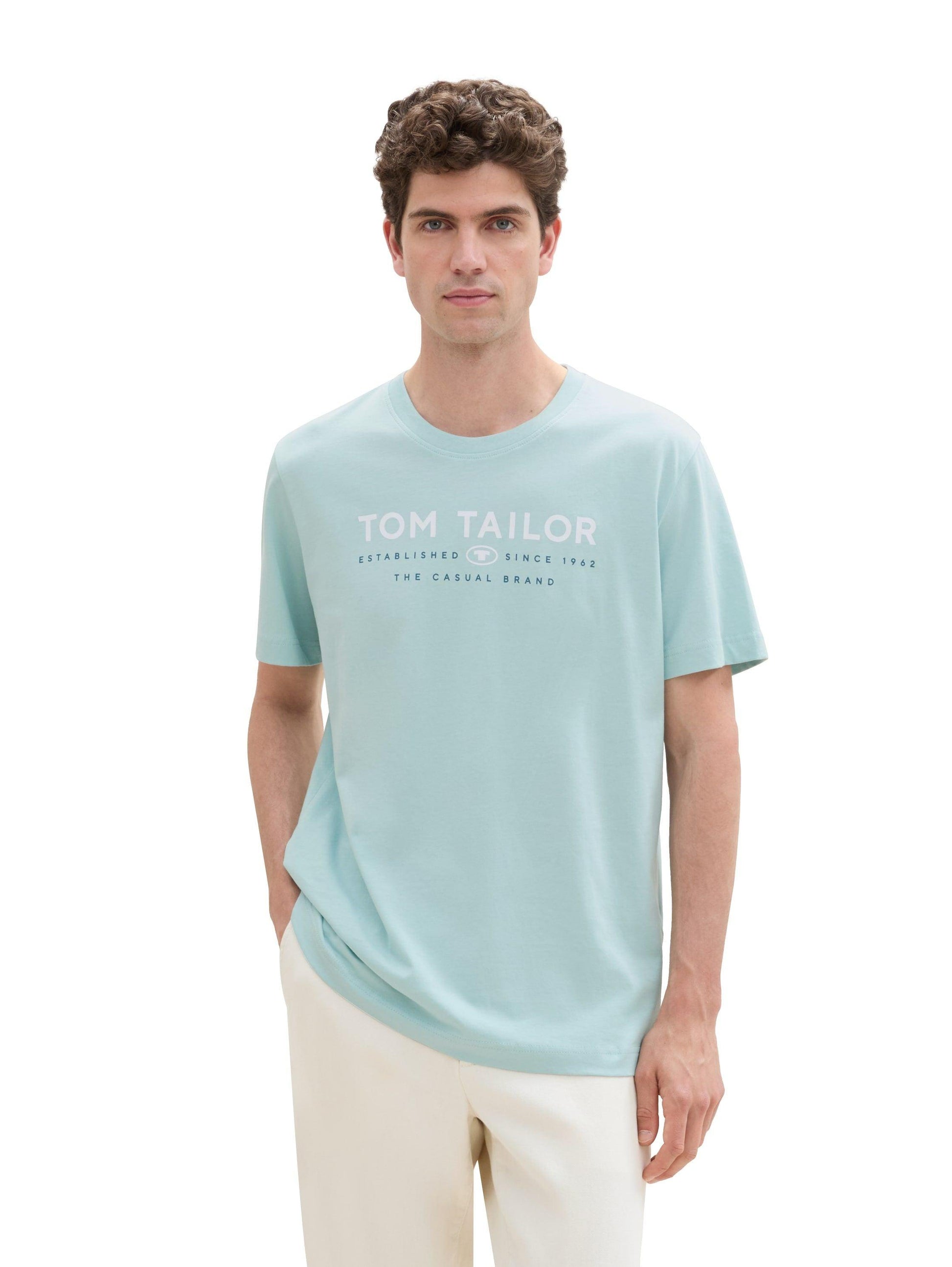 Tom Tailor  Herren T-Shirt mit Logo Print - Jaacks Fashion