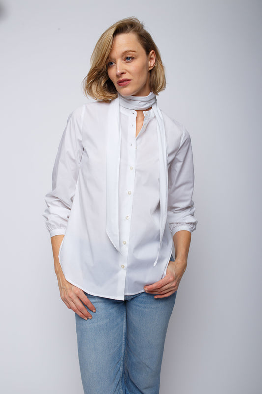 Emily Van den Bergh Damen Bluse weiß