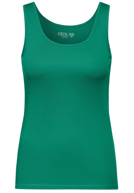 Cecil Damen Top in Unifarbe XXL grün