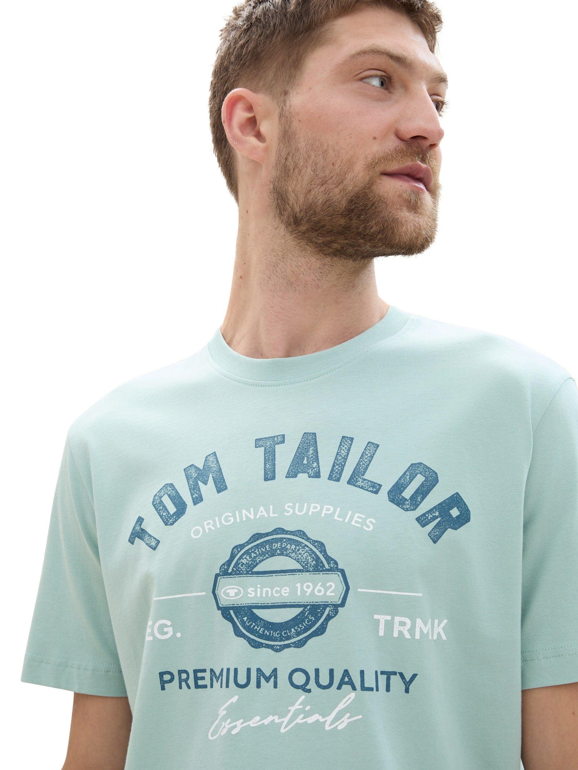 Tom Tailor Herren T-Shirt mit Logo Print - Jaacks Fashion