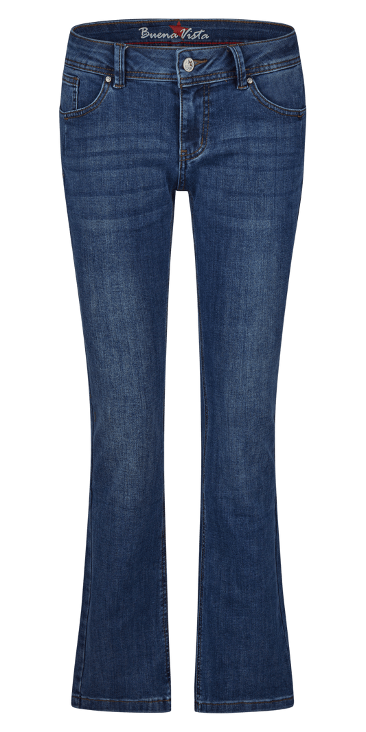 Buena Vista Damen Jeans Malibu-Zip Bootcut stretch denim - Jaacks Fashion