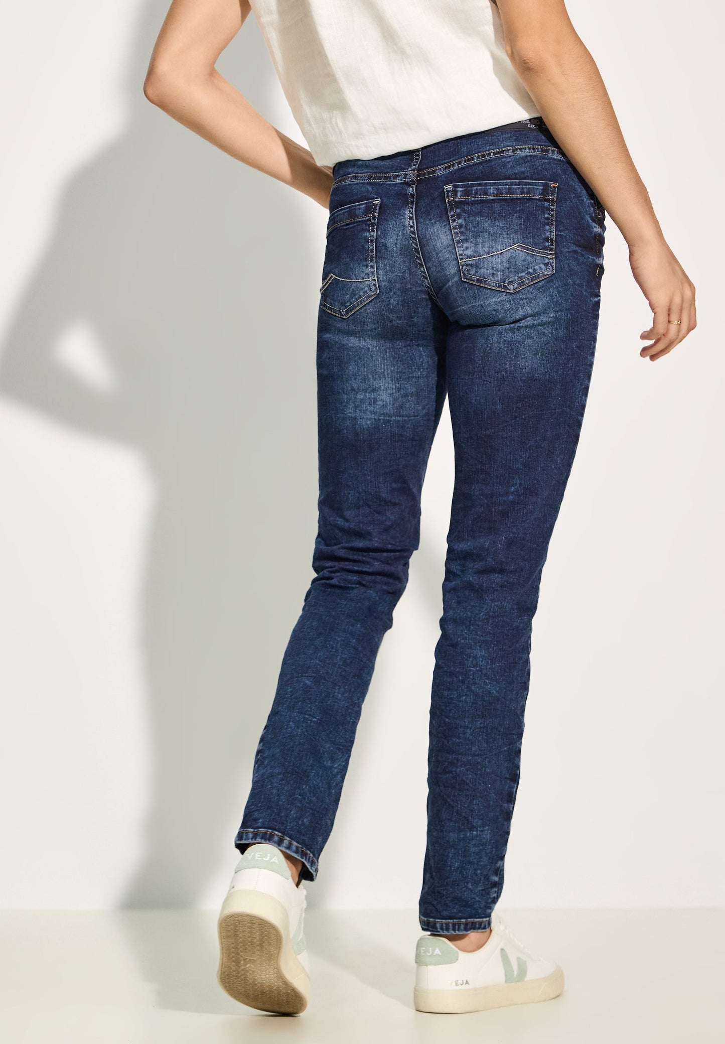 CECIL Damen Jeans im Casual Fit | B377687 in Blau blau