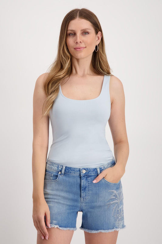 Monari Damen Top Basic | 408825 in Blau blau