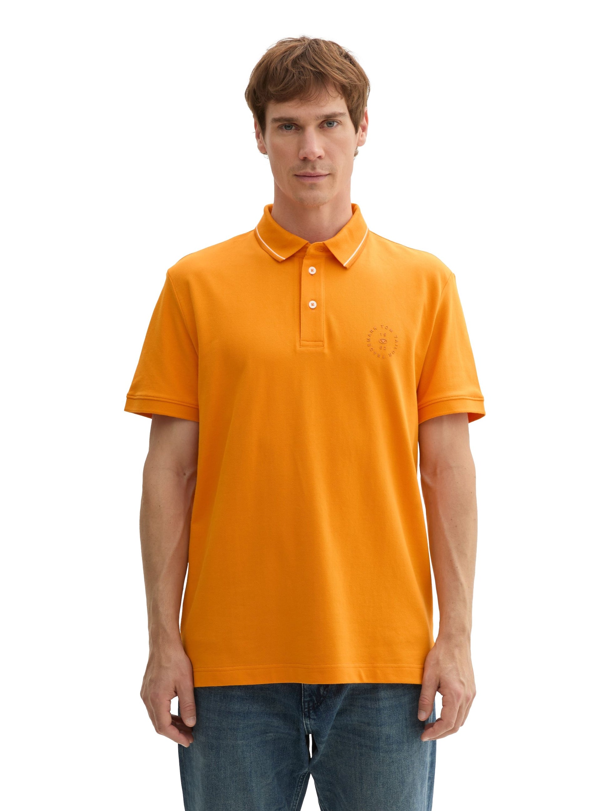 Tom Tailor Herren Poloshirt orange