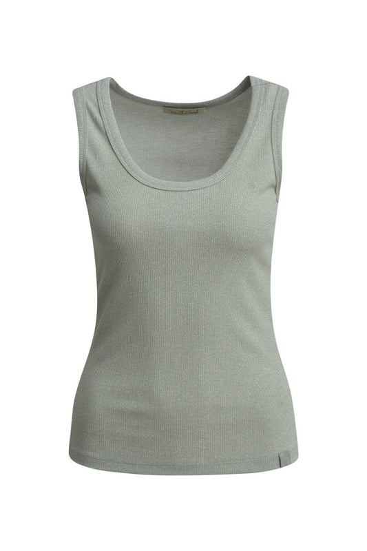 Smith&Soul Damen Metallic Tanktop grün