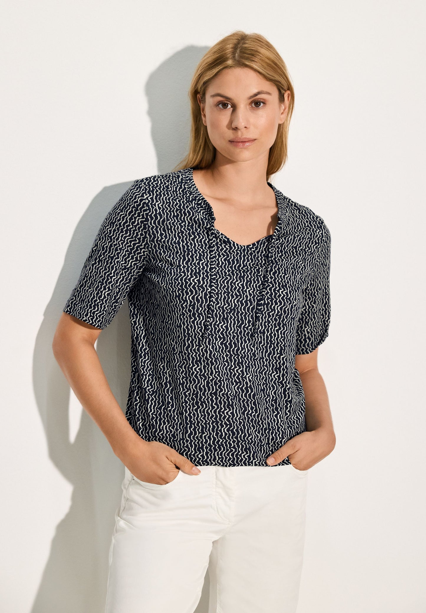 Cecil Damen Tunikashirt blau