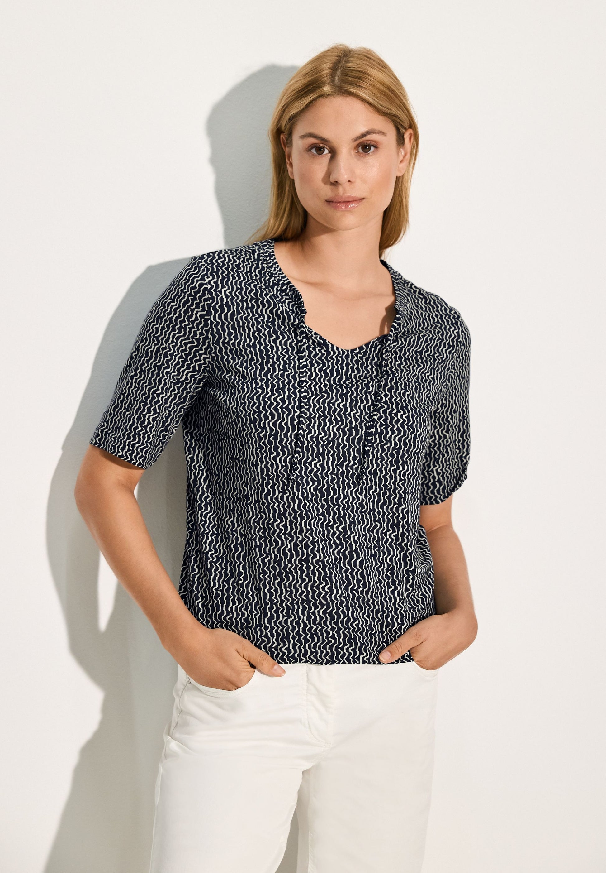 Cecil Damen Tunikashirt blau