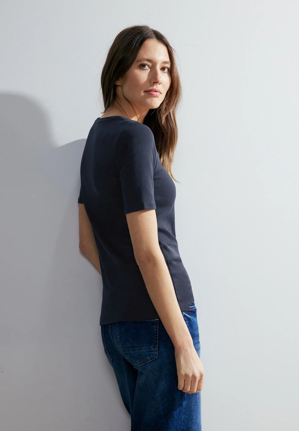 Cecil – Cecil Damen T-Shirt in Unifarbe