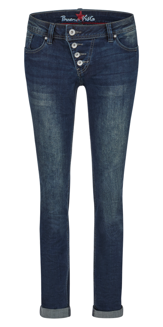 Buena Vista Damen Jeans Malibu stretch denim blau