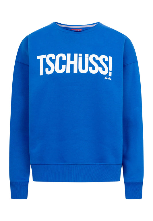 Derbe Damen Tschüss Pullover blau