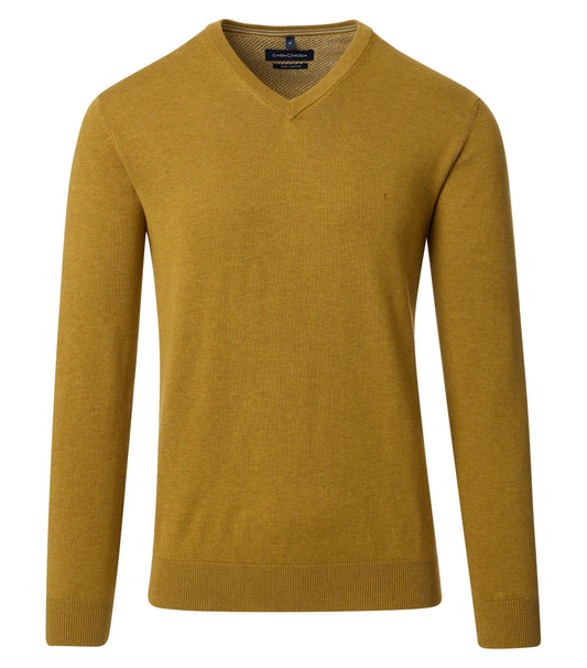 Casa Moda Herren Pullover mit V-Ausschnitt uni