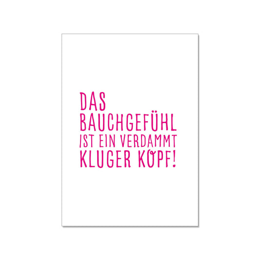 17;30 Hamburg Postkarte hoch, Bauchgefühl pink