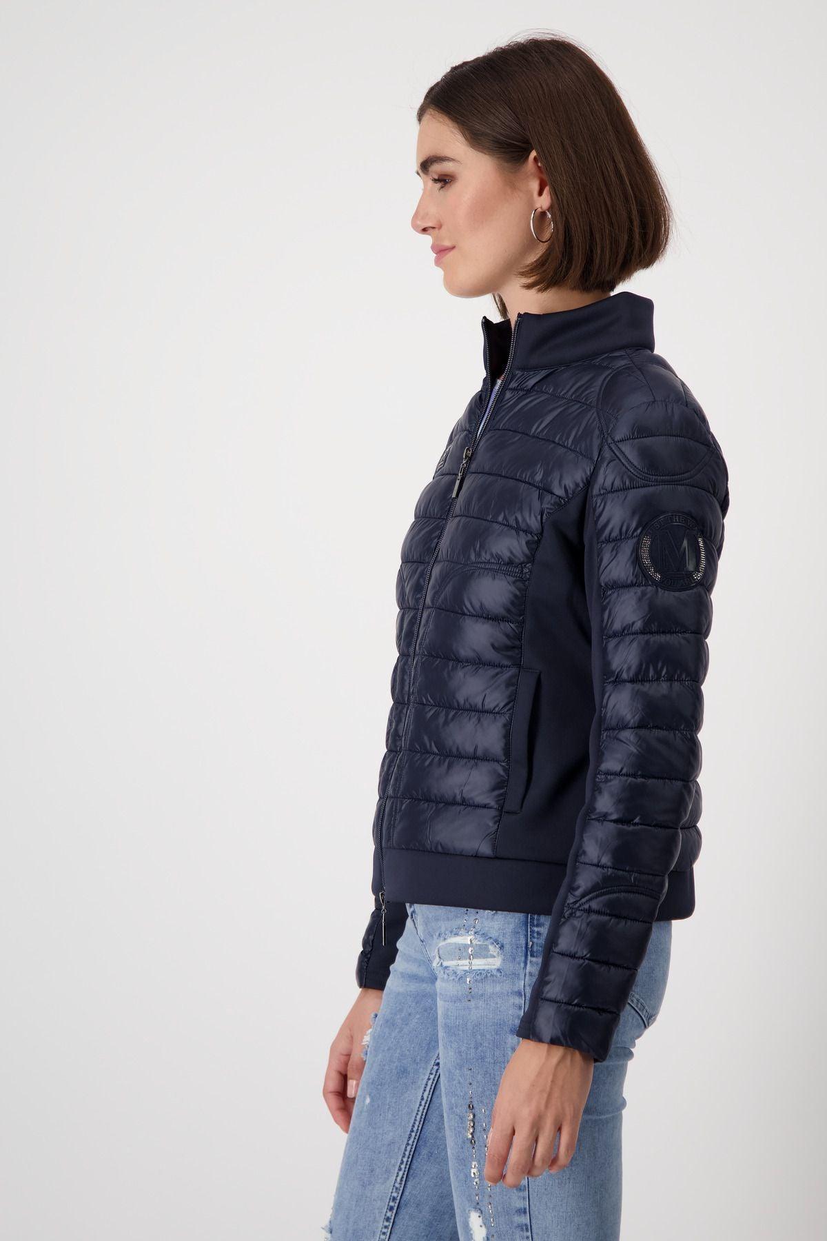 Monari Damen Steppjacke mit Neopren in Blau - Jaacks Fashion