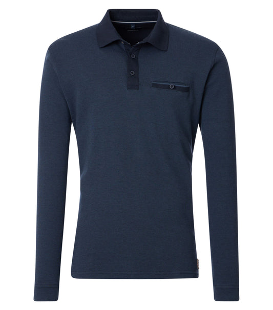 Casa Moda Herren Polo-Shirt Langarm