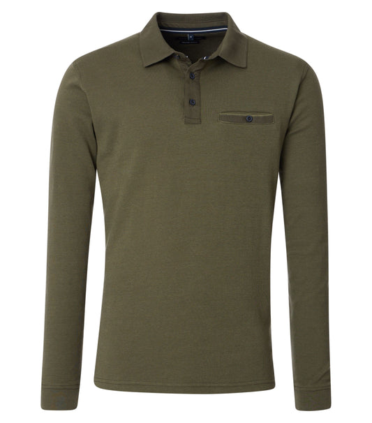 Casa Moda Herren Polo-Shirt Langarm