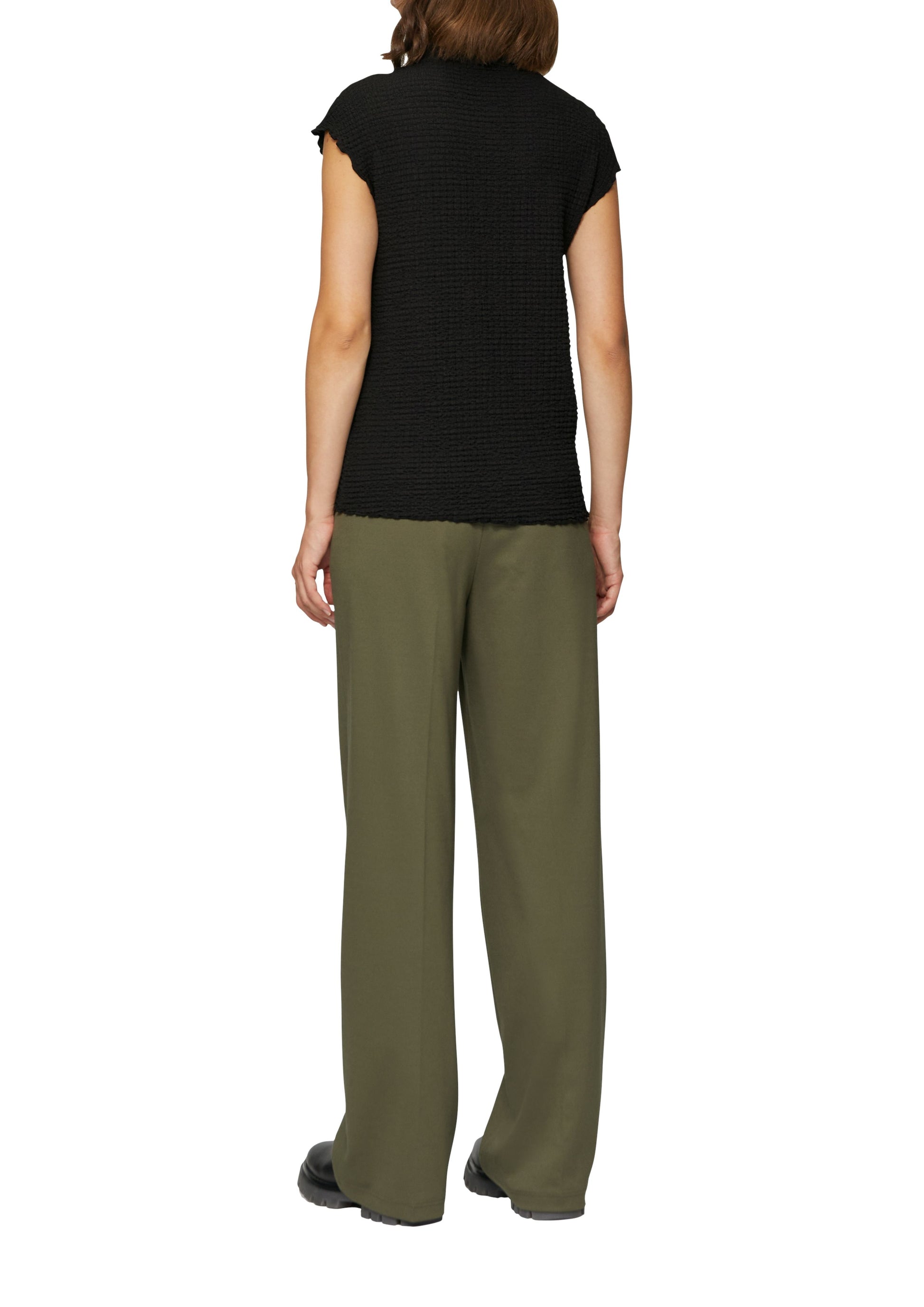 s.Oliver Damen T-Shirt schwarz