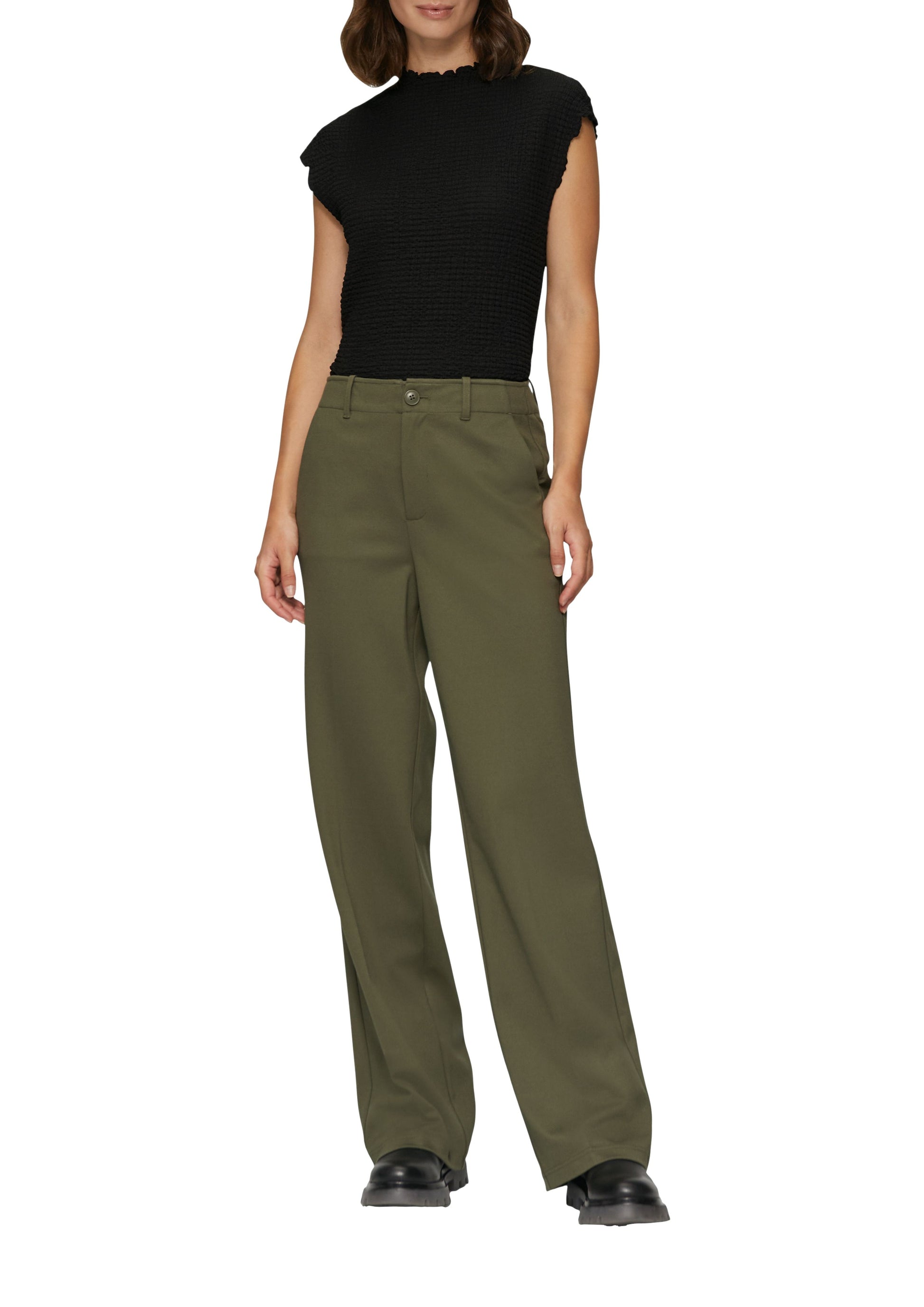 s.Oliver Damen T-Shirt schwarz