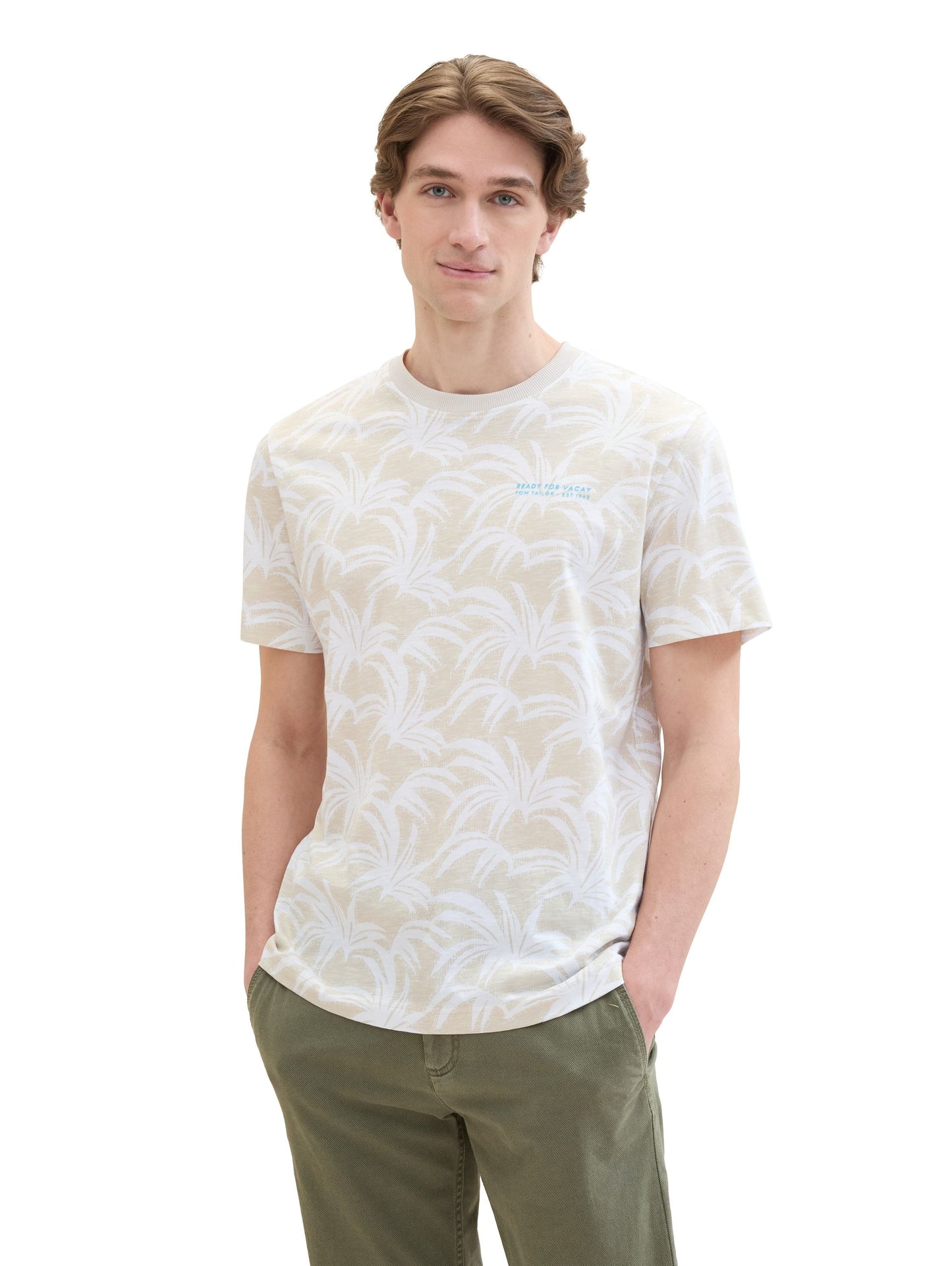 Tom Tailer Herren T-Shirt mit Allover-Print