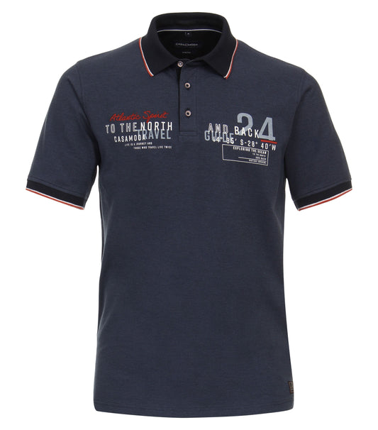 Casa Moda Herren Polo-Shirt mit Print