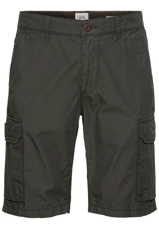 Camel Active Herren Regular Fit Cargo Shorts mit Minimal Print