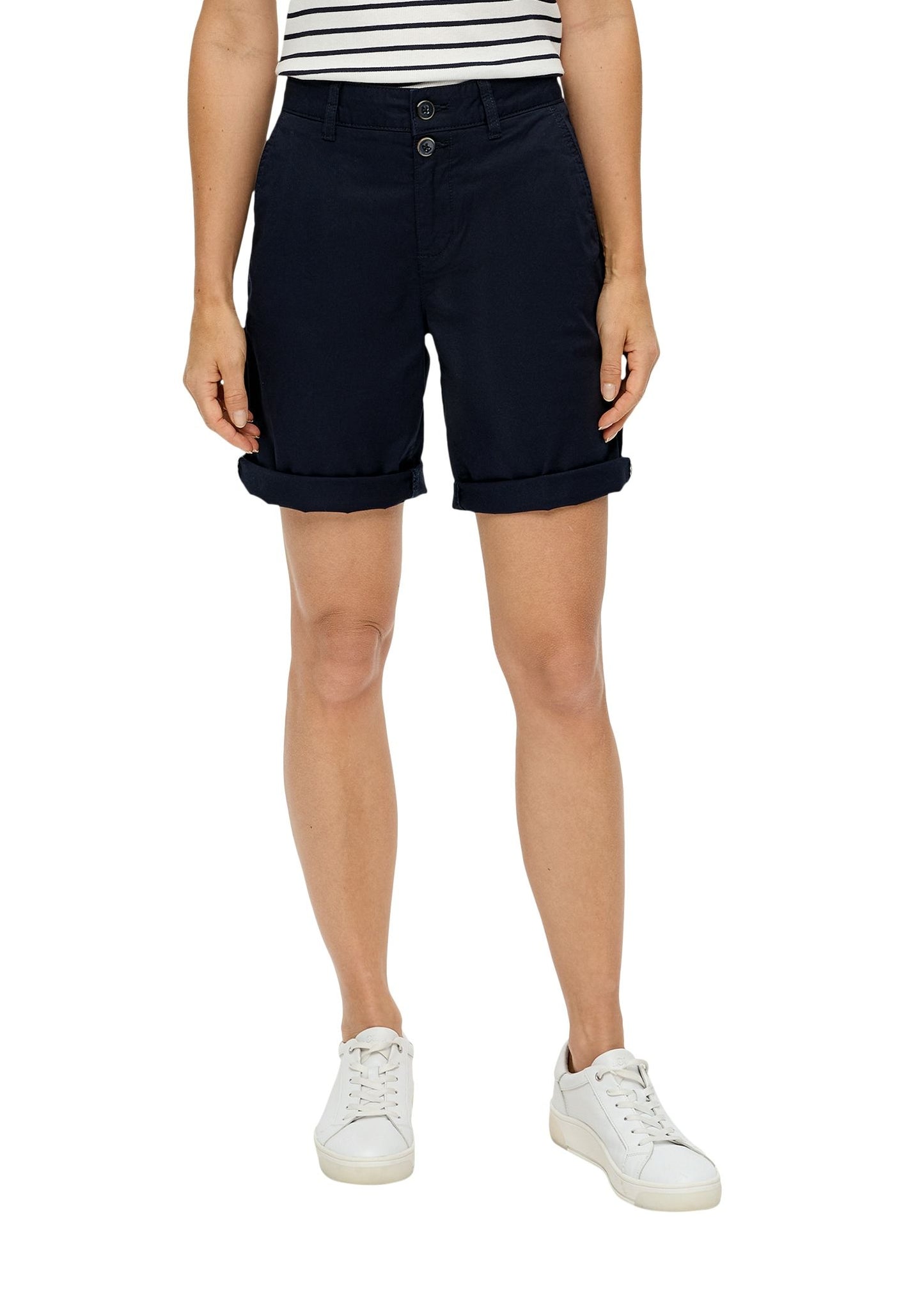 s.Oliver Damen Regular Shorts aus Baumwollstretch