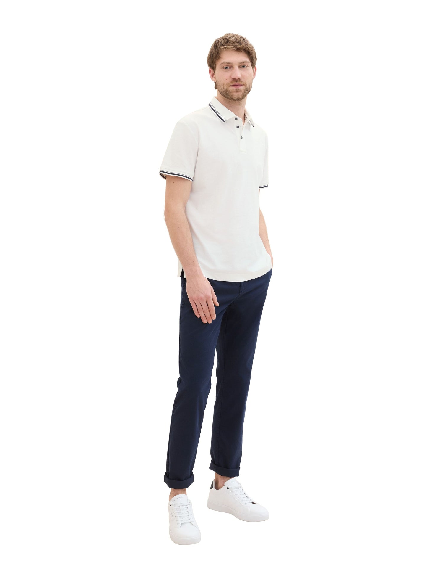 Tom Tailor Herren Poloshirt weiß