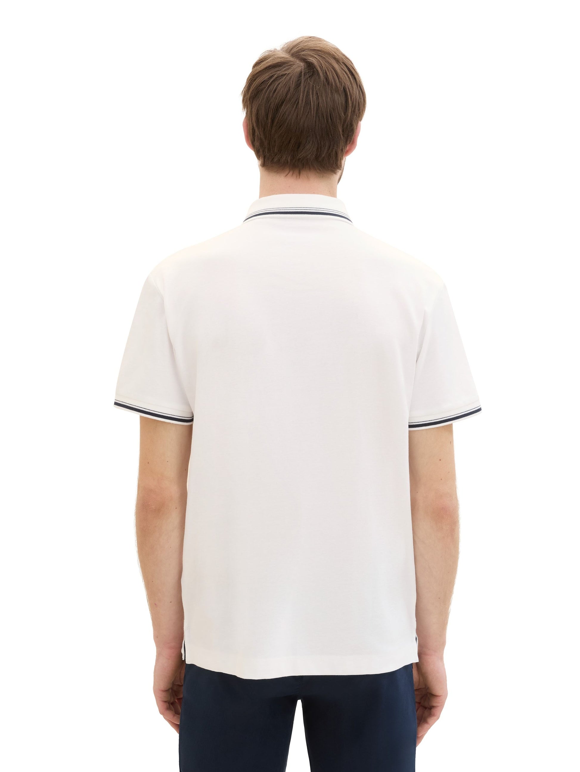 Tom Tailor Herren Poloshirt weiß