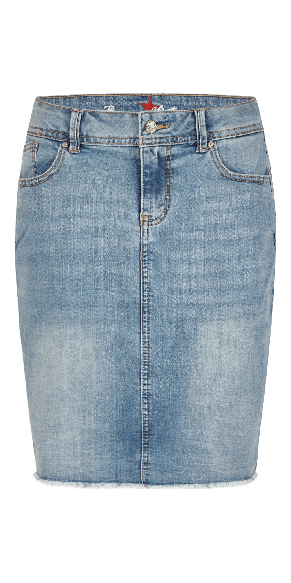 Buena Vista Damen Rock Malibu-Zip Skirt stretch denim - Jaacks Fashion