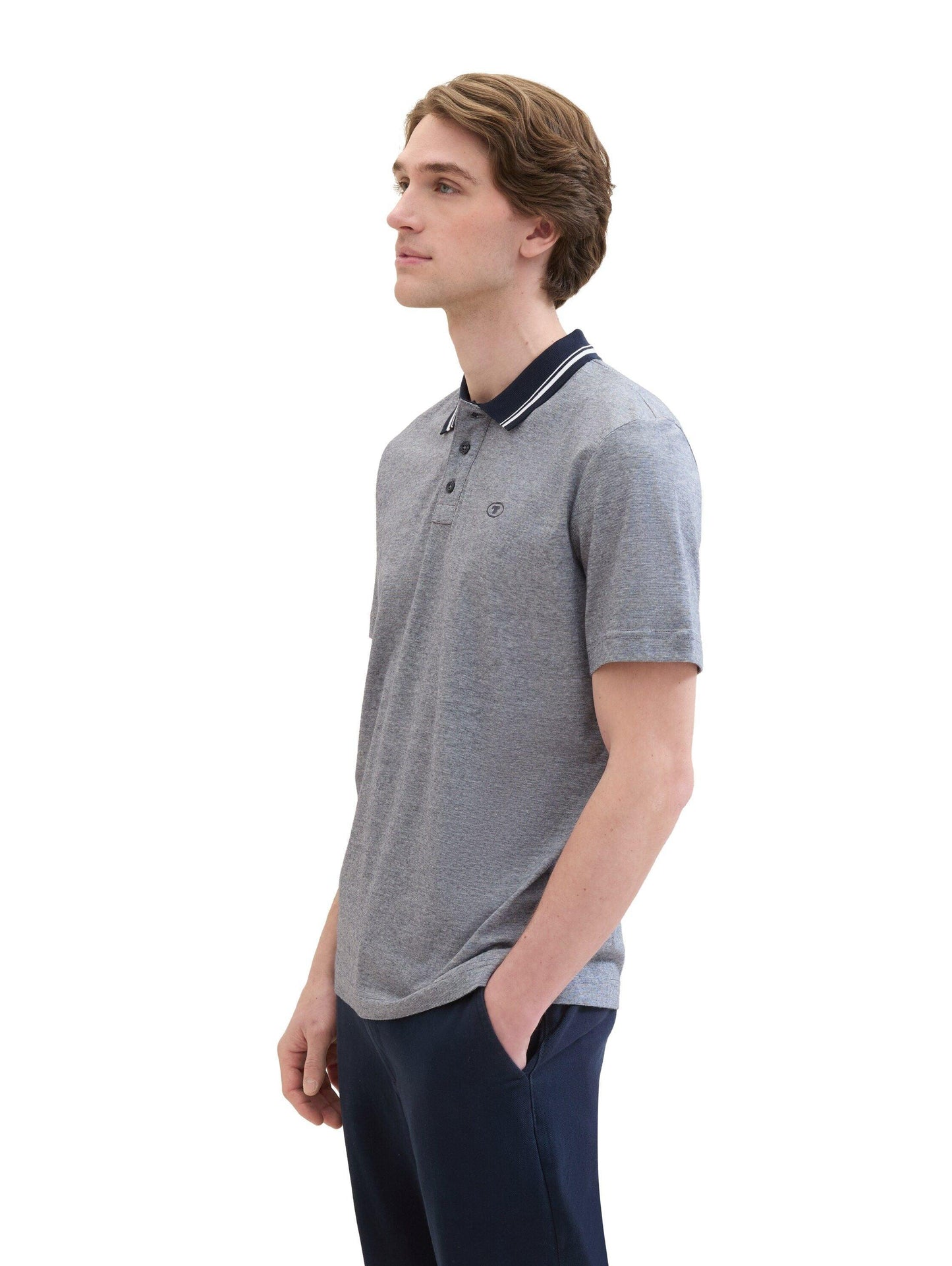 Tom Tailor Herren Poloshirt blau