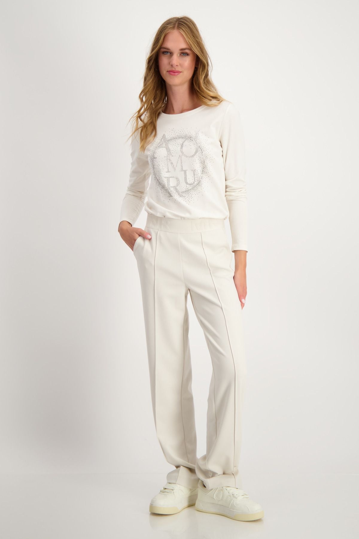 Monari Damen Langarmshirt beige
