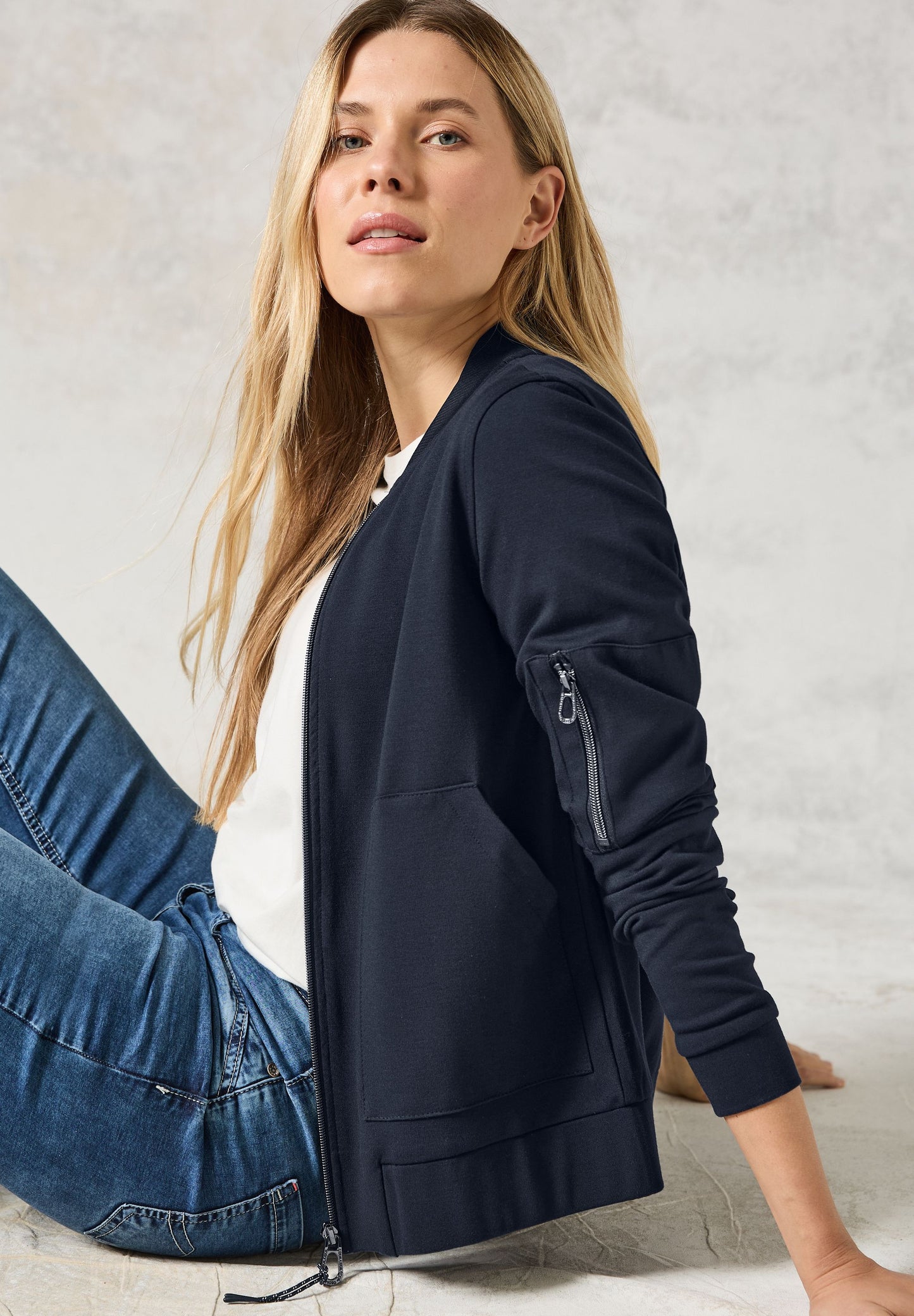 Cecil Damen Blouson-Jacke blau