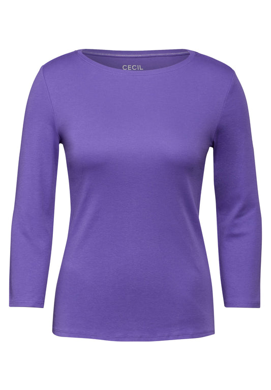 CECIL Basic Shirt in Unifarbe XXL violett