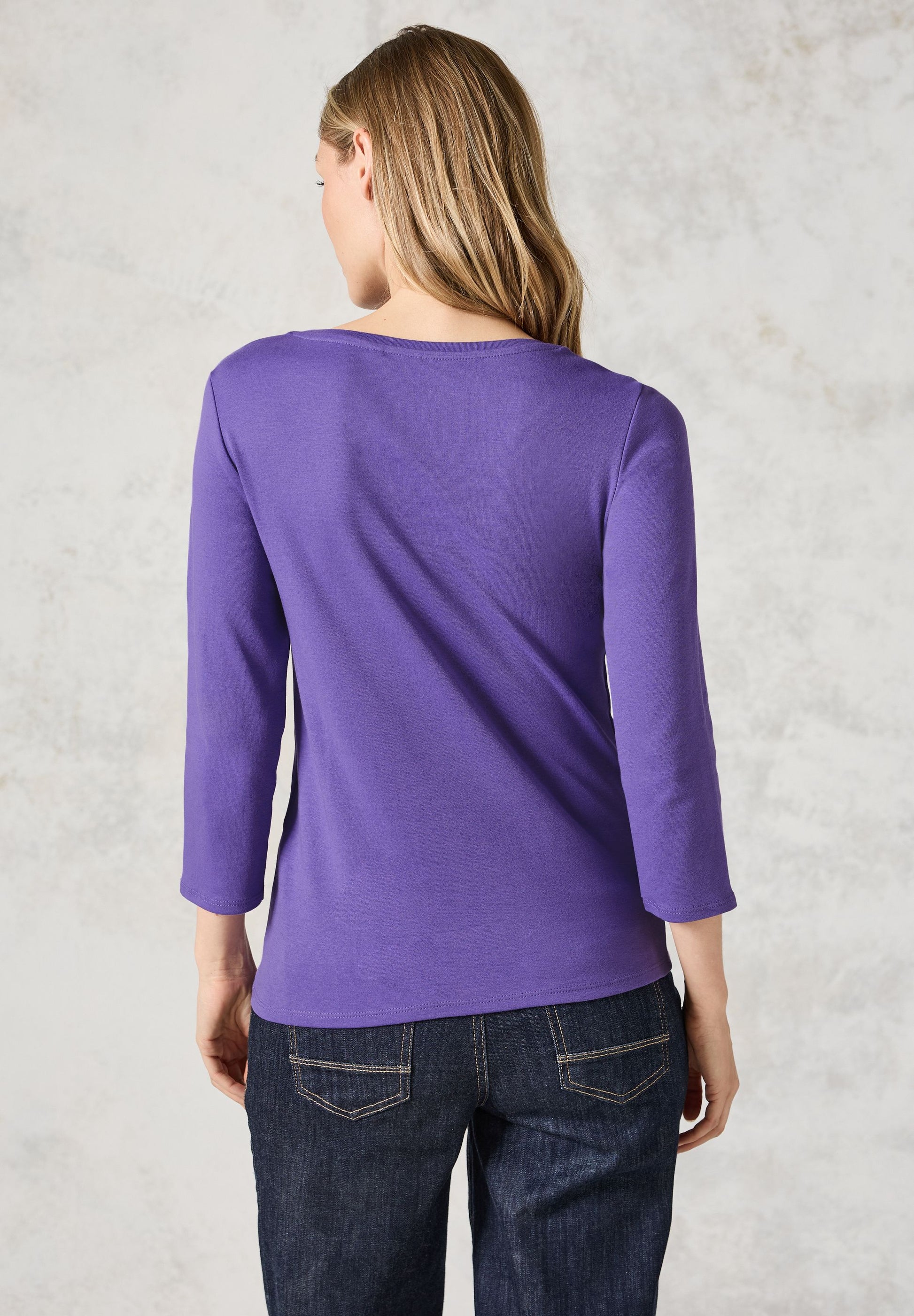 CECIL Basic Shirt in Unifarbe violett