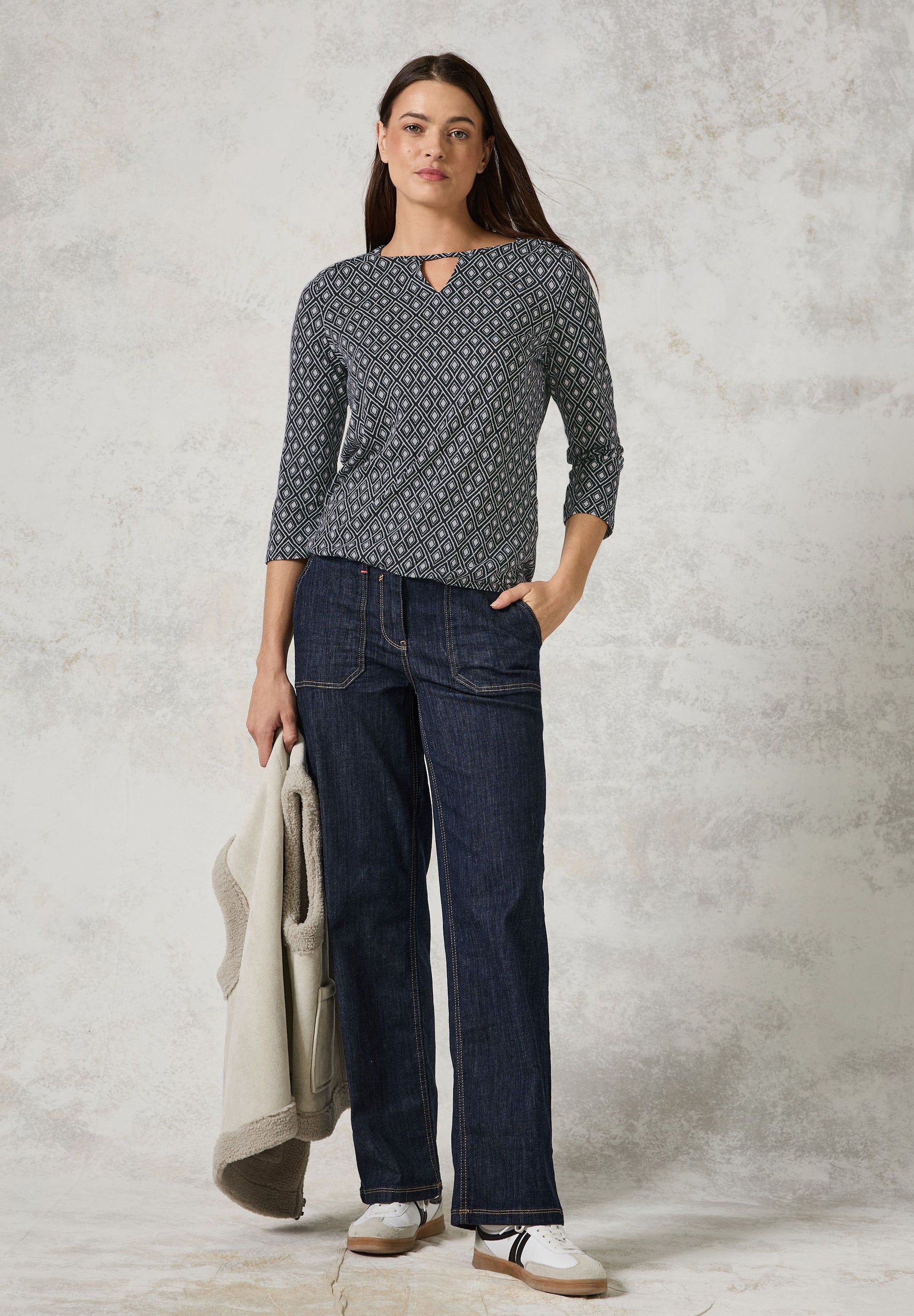 Cecil Damen Bluse grau