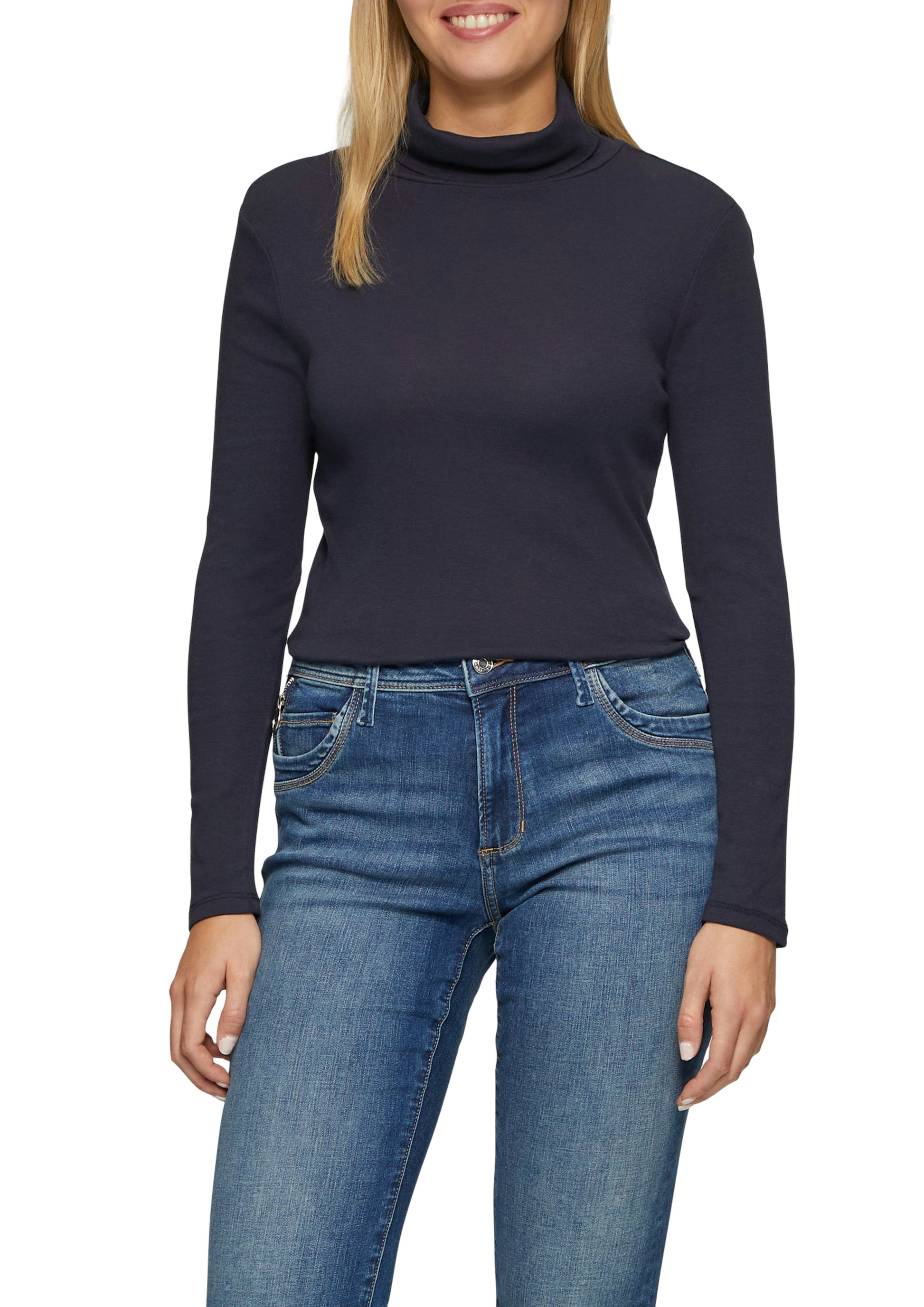 s. Oliver Damen Longsleeve blau