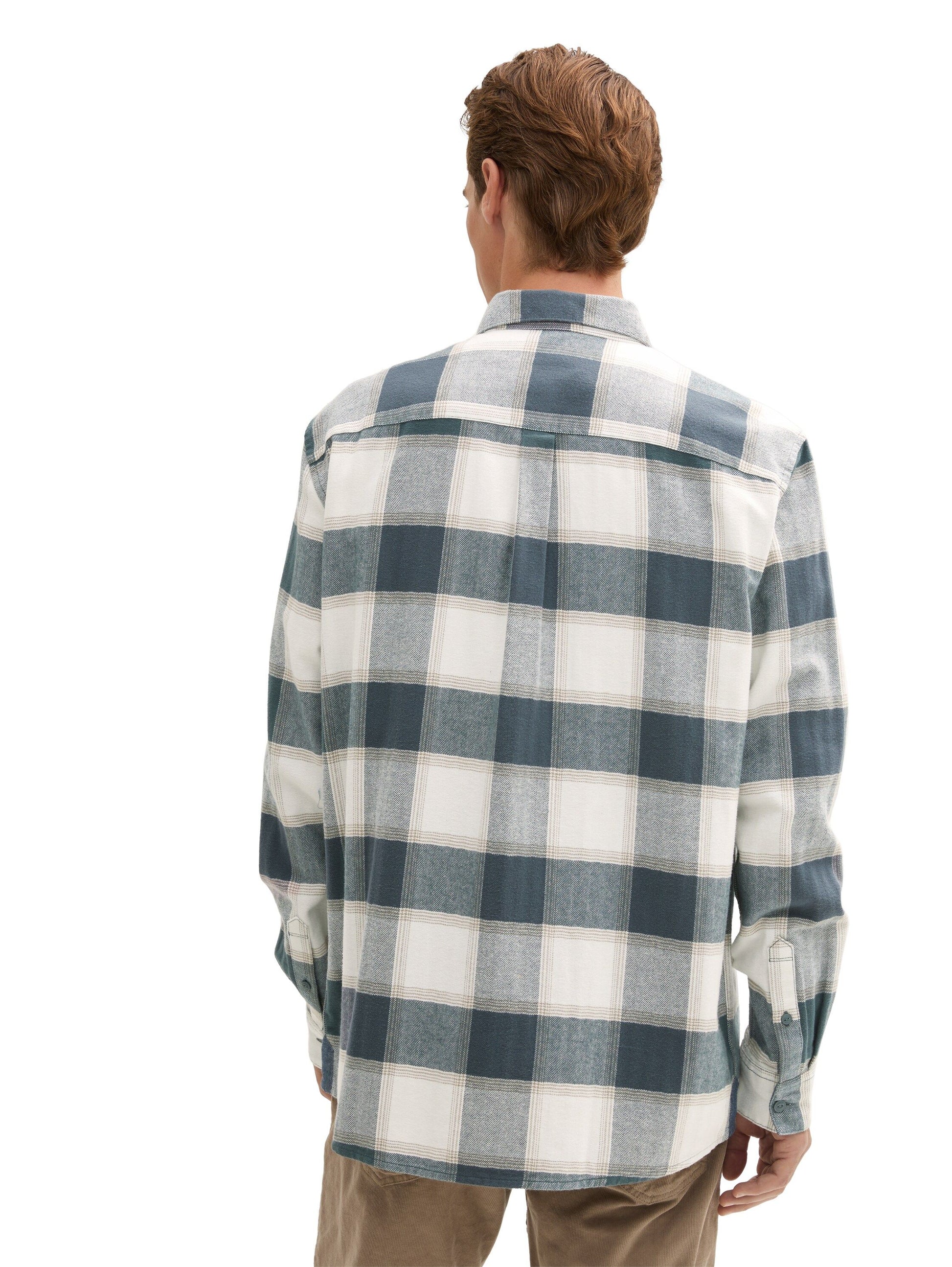 Tom Tailor Herren Comfort Hemd weiß