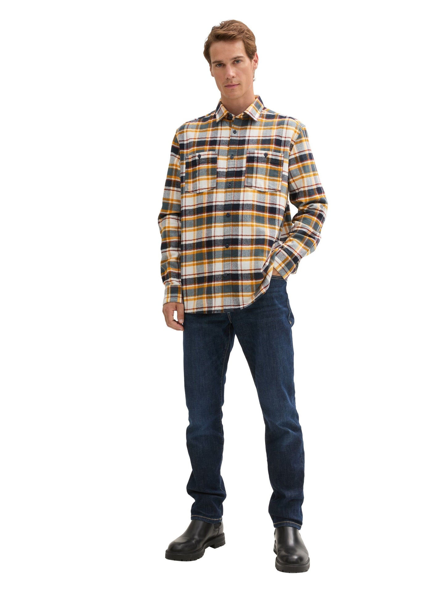 Tom Tailor Herren Comfort Hemd blau