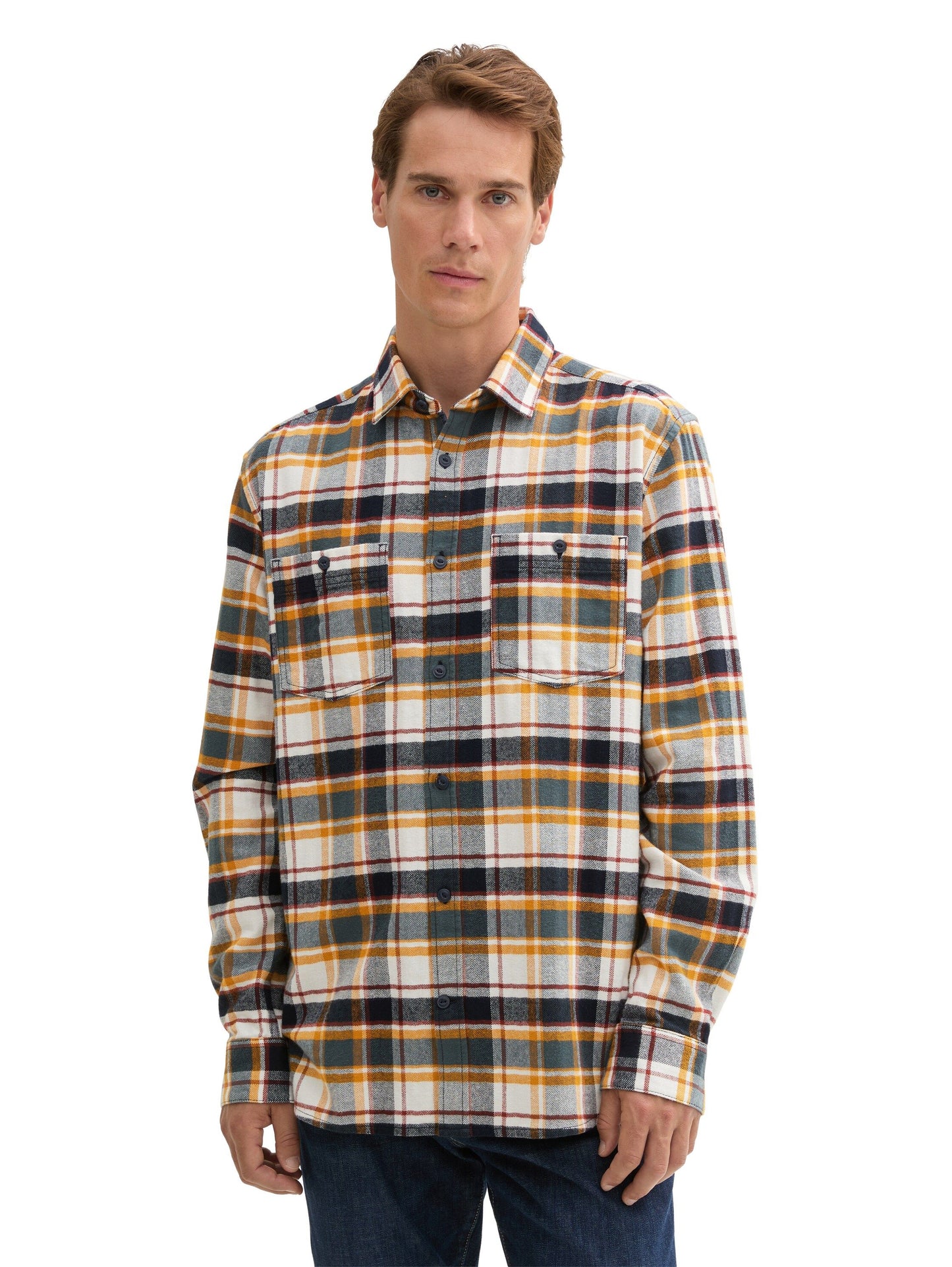 Tom Tailor Herren Comfort Hemd blau