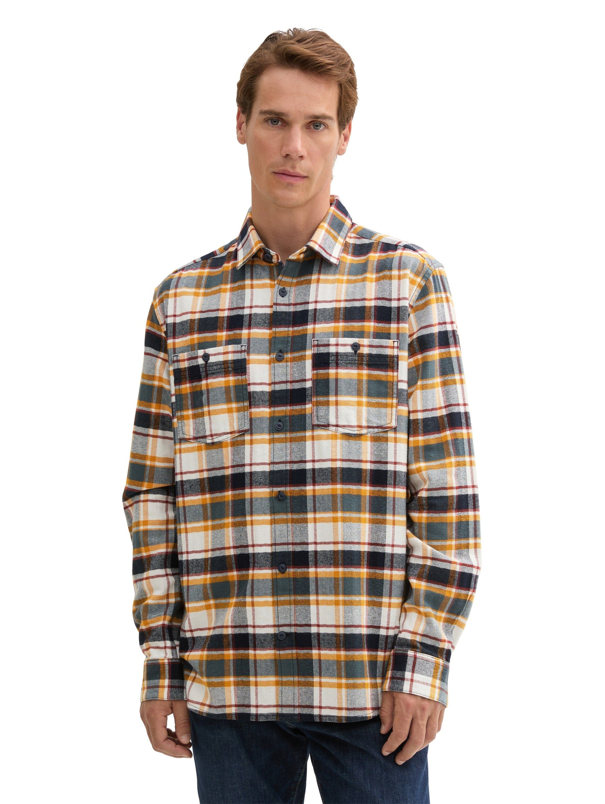 Tom Tailor Herren Comfort Hemd blau